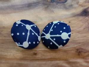 Ankara Button Earrings