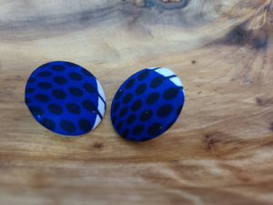 Ankara Button Earrings