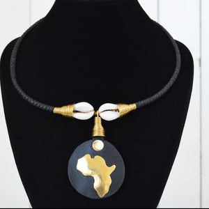 African Map Necklace